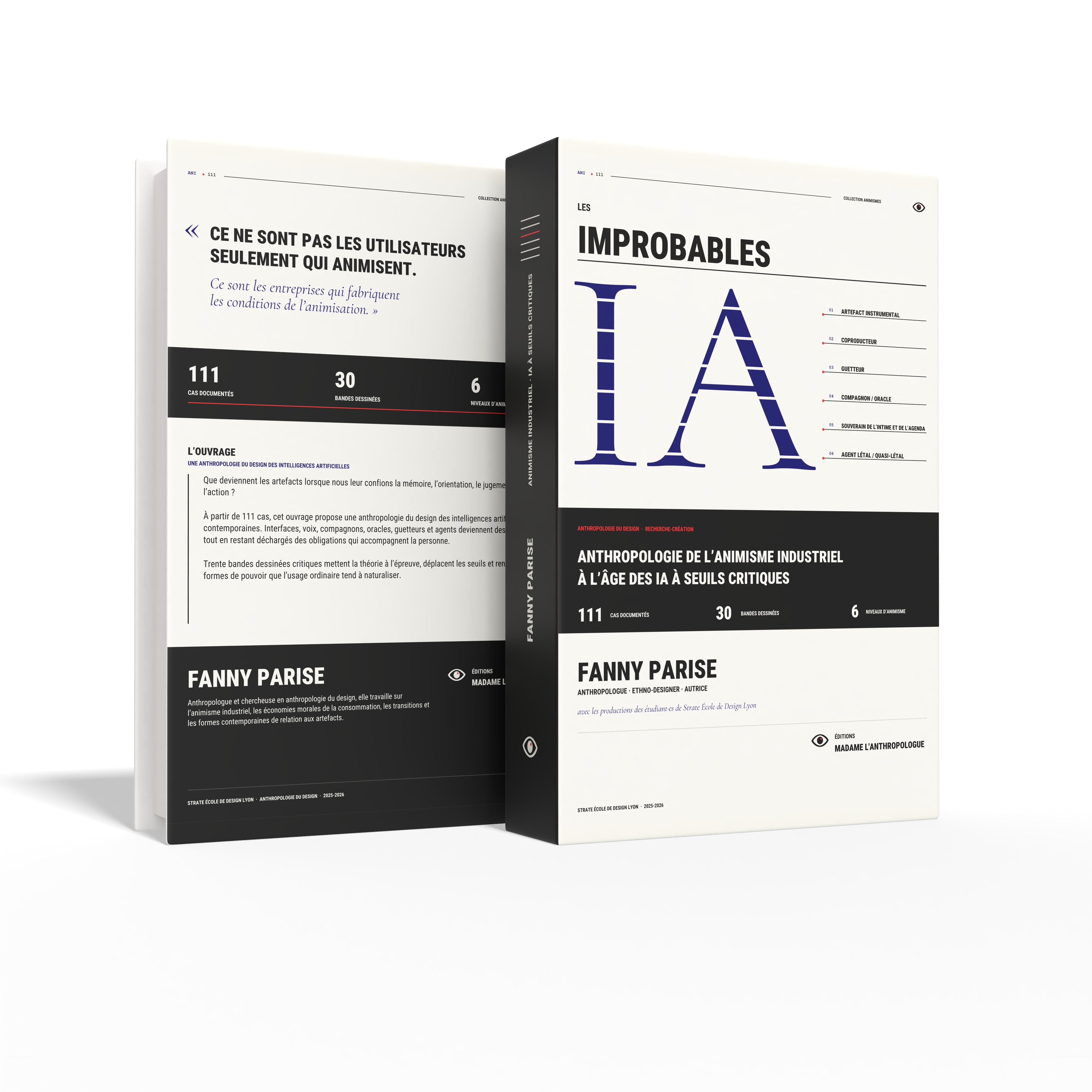 Mock-up du livre Les Improbables IA de Fanny Parise